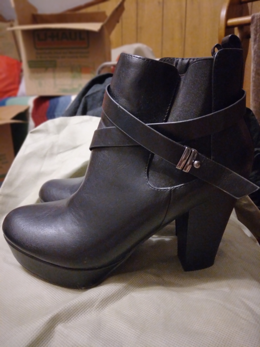 Women's Black High Heel Ankle Boots